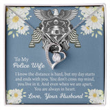 To My Police Wife Forever Love Necklace, Gift for Police Officer Wife, Police Wife Anniversary Present, Husband To Wife Birthday Gifts