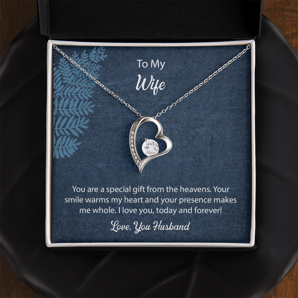 To My Wife Forever Love Necklace, Jewelry For Wife, Anniversary Gift For Wife, Wife Birthday Gift, Necklace For Wife