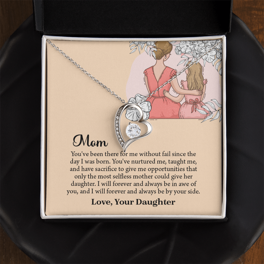 Mom Necklace, Mom Birthday Gift from Daughter, Mothers Day Necklace, Message Card Jewelry For Mom