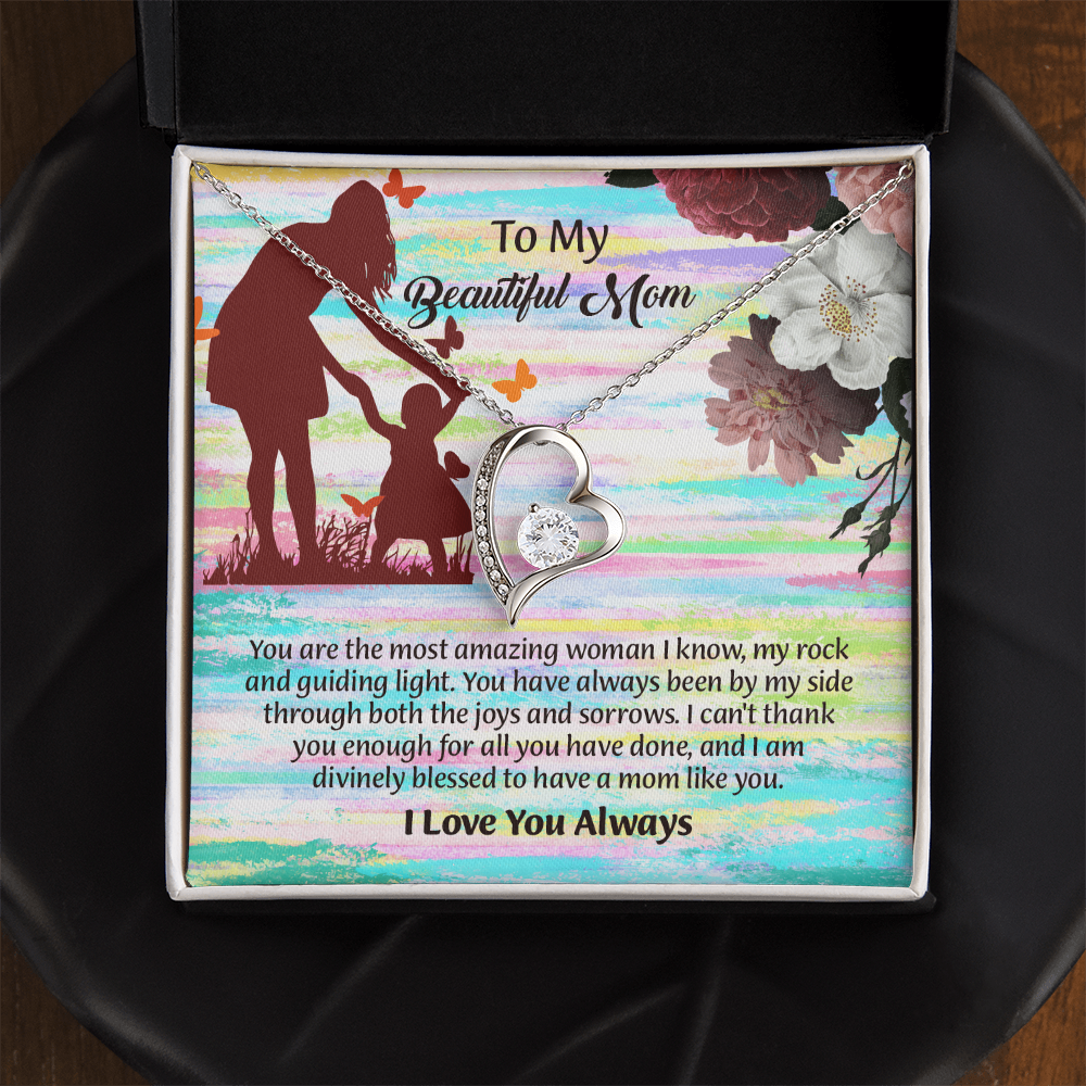 To My Beautiful Mom Necklace, Mothers Day Gift To Mom, Thoughtful Present from Son, Mom Necklace From daughter