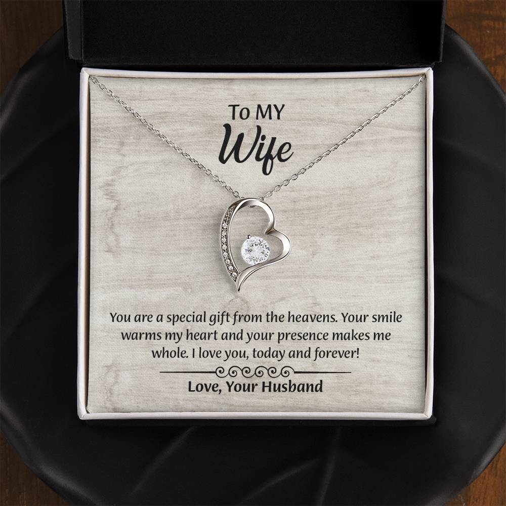 To My Wife Forever Love Necklace, Wife Jewelry, Romantic Anniversary Gift for Wife, Wife Birthday Gift, Necklace for Wife