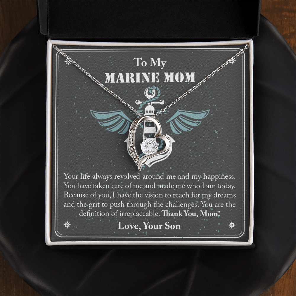 To My Marine Mom Forever Love Necklace, Military Mom Necklace, Gift For Mom Necklace, Marine Mom Gifts, Army Mom, Marine Necklace