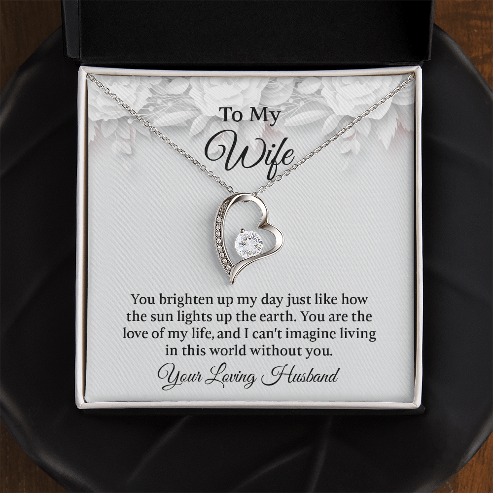 To My Wife Forever Love Necklace, Wife Jewelry, Necklace for Wife, Anniversary Gift for Wife, Wife Birthday Gift