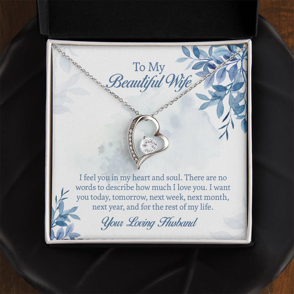 Forever Love Necklace for Wife, Necklace Gift From Husband, Romantic Anniversary gift for Wife, Wife Birthday Gift