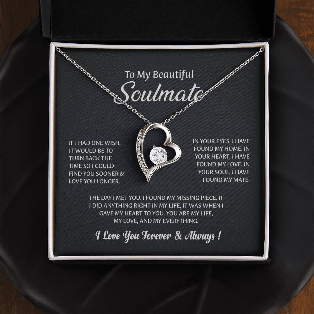 UNIDAZE To My Beautiful Soulmate Necklace, Gift for Wife,Girlfriend, Anniversary Gift, Christmas Gift for Soulmate, Soulmate Gift, Soulmate necklace ShineOn Fulfillment C30025TG C30025TR lx-C30025 PB23-WOOD PT-781 TNM-1 USER-188348