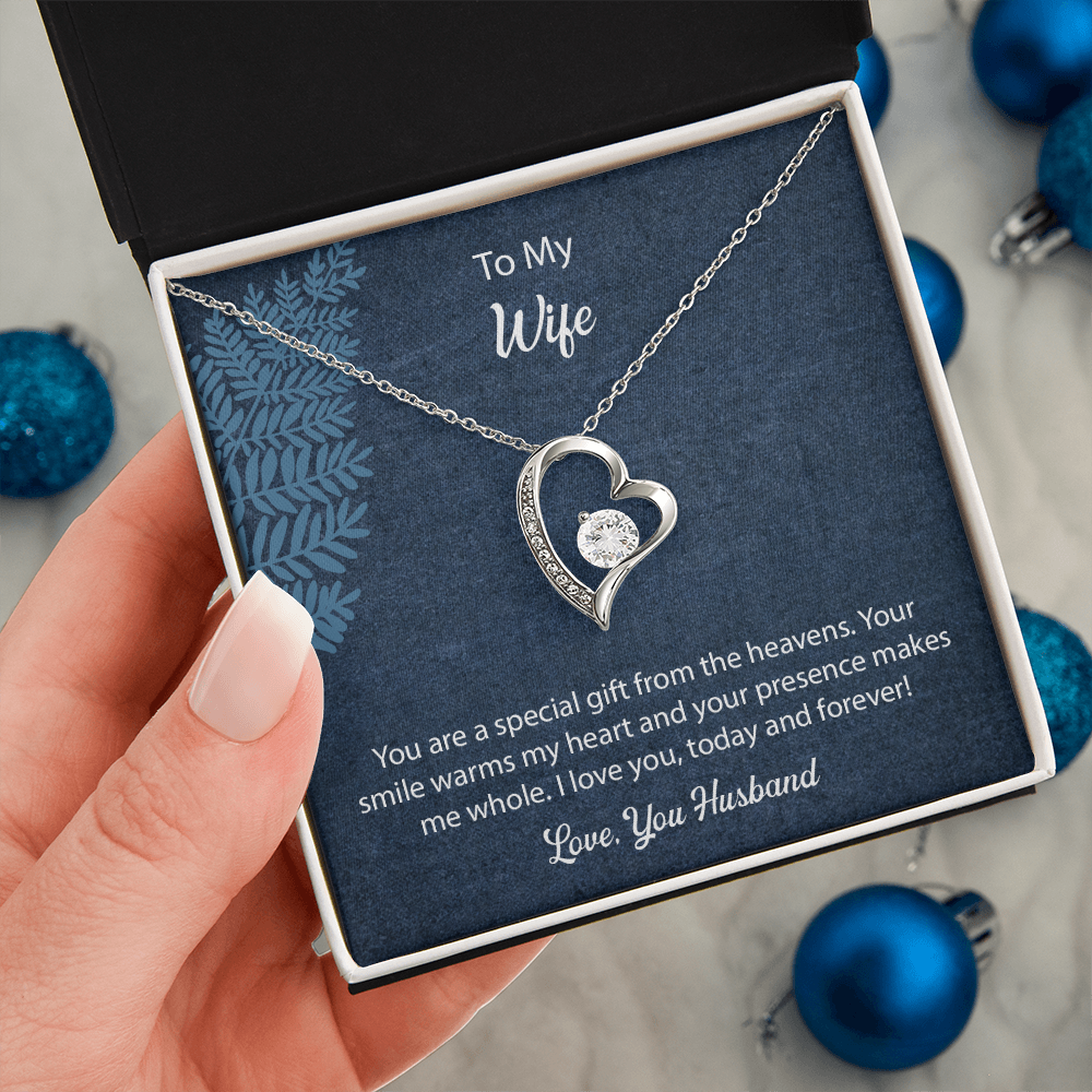 To My Wife Forever Love Necklace, Jewelry For Wife, Anniversary Gift For Wife, Wife Birthday Gift, Necklace For Wife