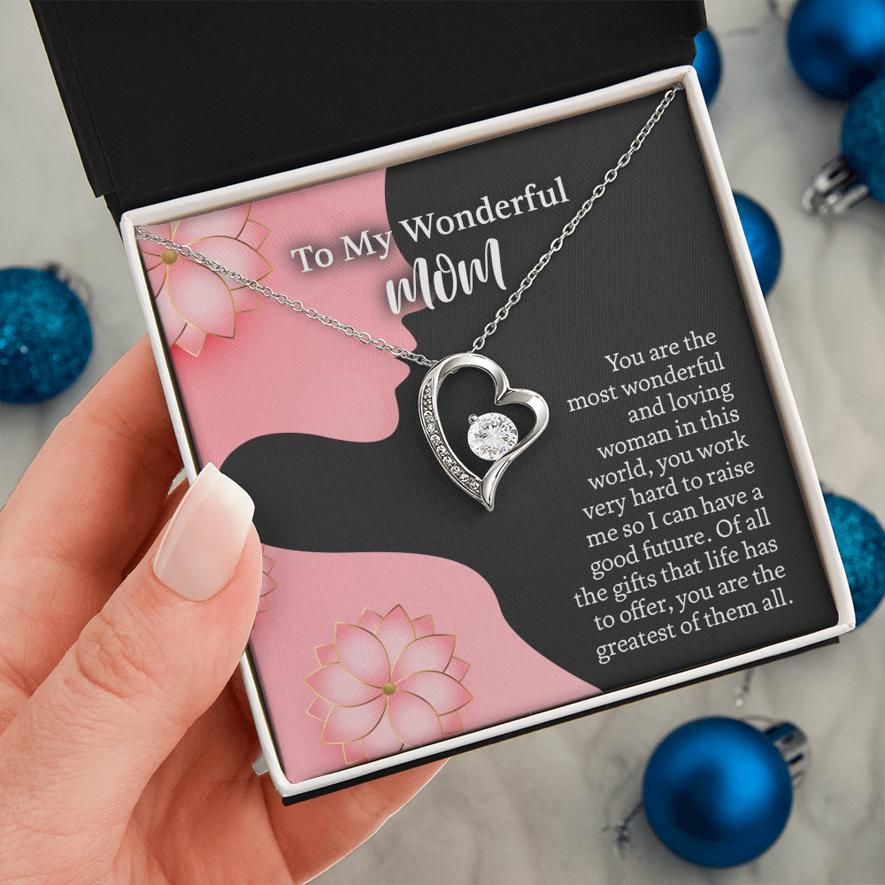 To My Wonderful Mom Necklace, Mothers Day Gift for Mom, Thoughtful Present from Son, Mom Necklace From daughter