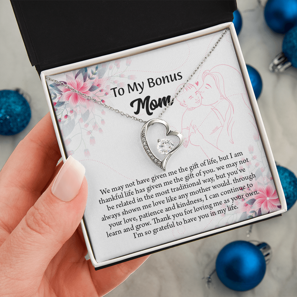 To My Bonus Mom Necklace, Stepmom Necklace, Mothers Day Necklace, Mom Appreciation Gift