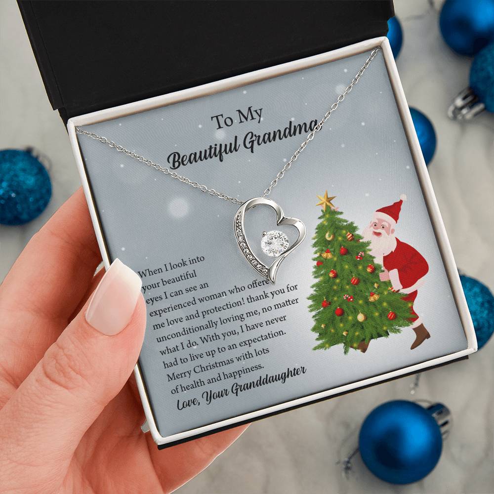 To My Beautiful Grandma Christmas  Forever Love Necklace, Grandma Gift, Gift For Grandma from Granddaughter, Grandma Necklace, Grandma, New Grandma