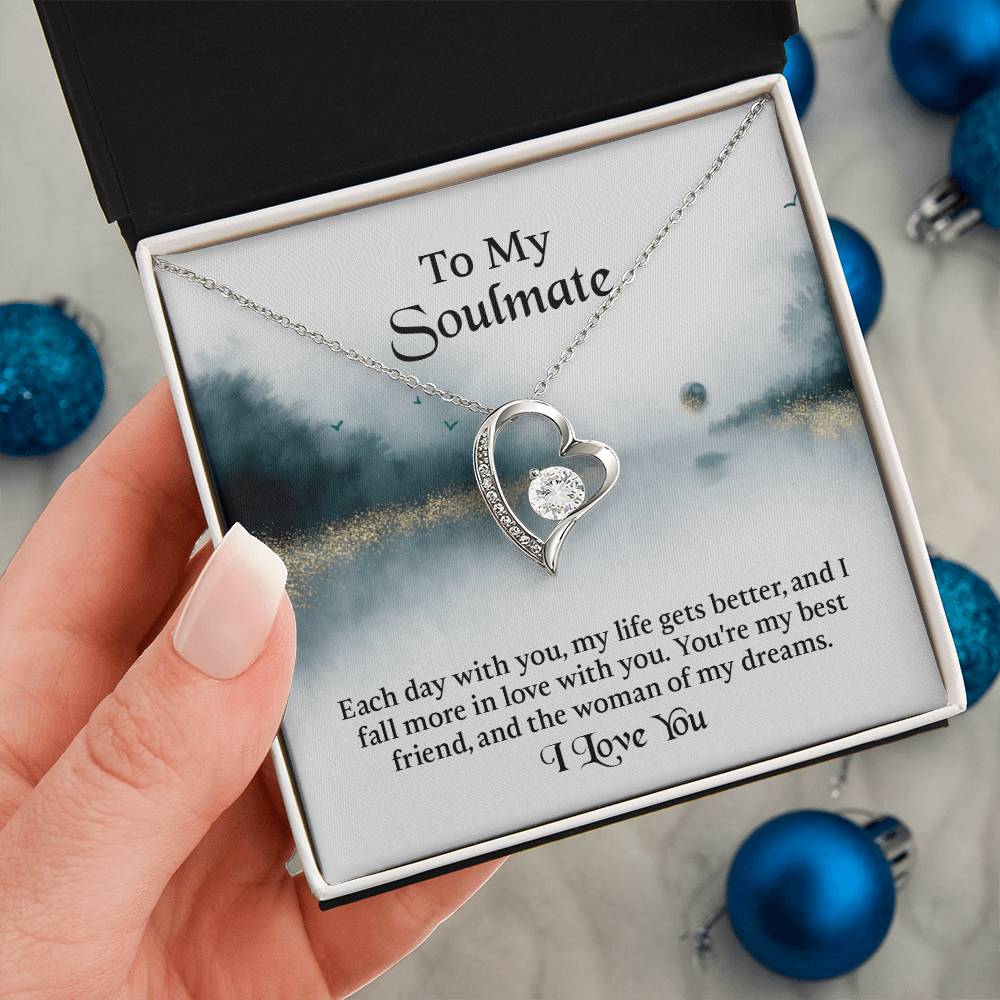 UNIDAZE To My Soulmate Necklace Gift for Her, Soulmate Jewelry for Wife, Birthday Gifts from Husband, Soulmate Gift ShineOn Fulfillment C30025TG C30025TR lx-C30025 PB23-WOOD PT-781 TNM-1 USER-188348