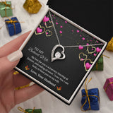 To My Beloved Wife Forever Love Necklace, Anniversary Gift For Wife, Wife Birthday Gift, Necklace For Wife