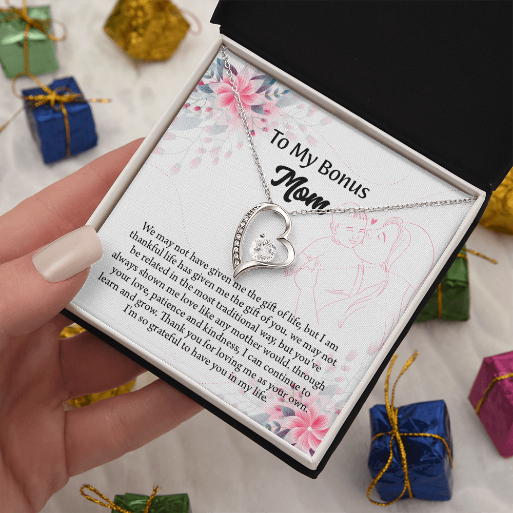 To My Bonus Mom Necklace, Stepmom Necklace, Mothers Day Necklace, Mom Appreciation Gift