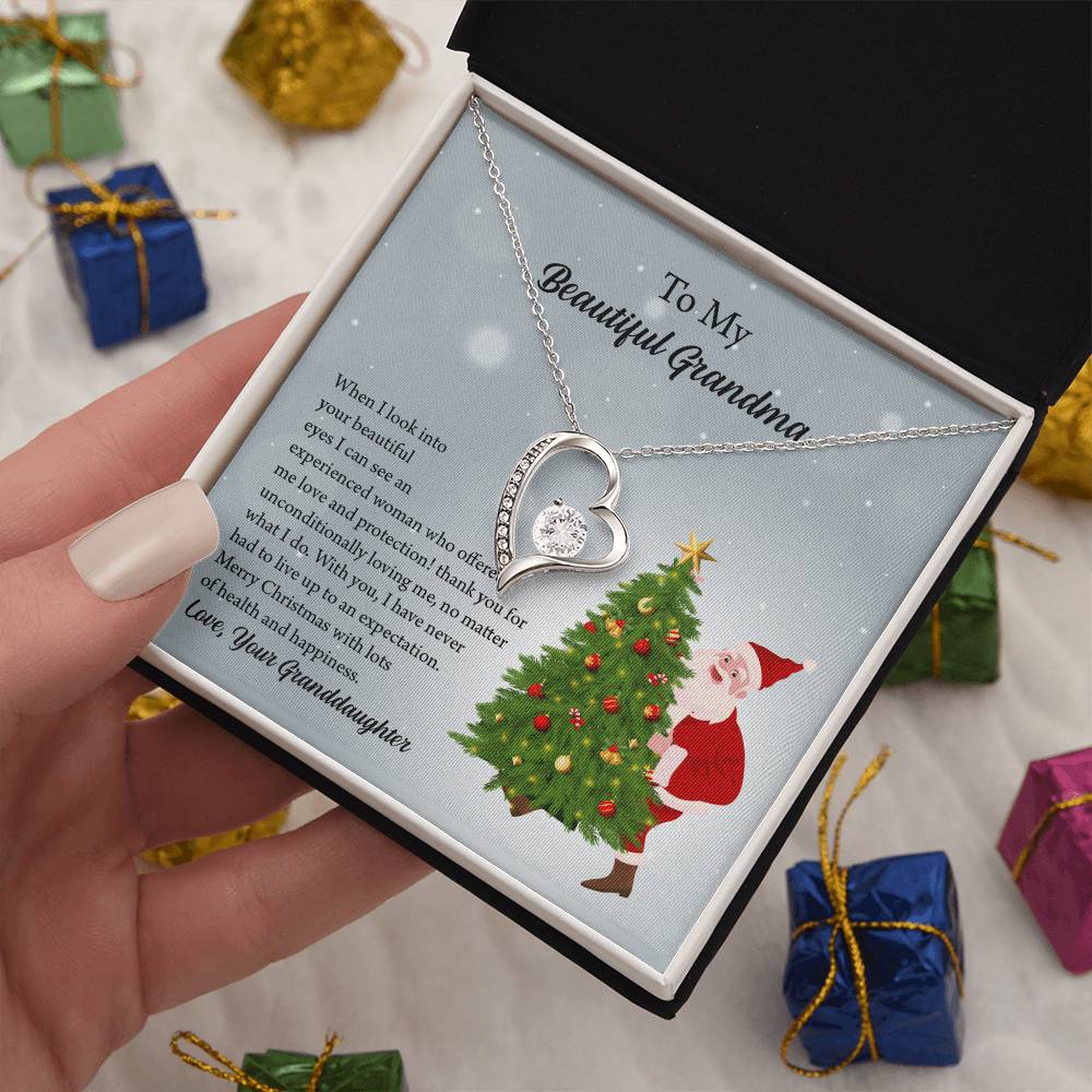 To My Beautiful Grandma Christmas  Forever Love Necklace, Grandma Gift, Gift For Grandma from Granddaughter, Grandma Necklace, Grandma, New Grandma