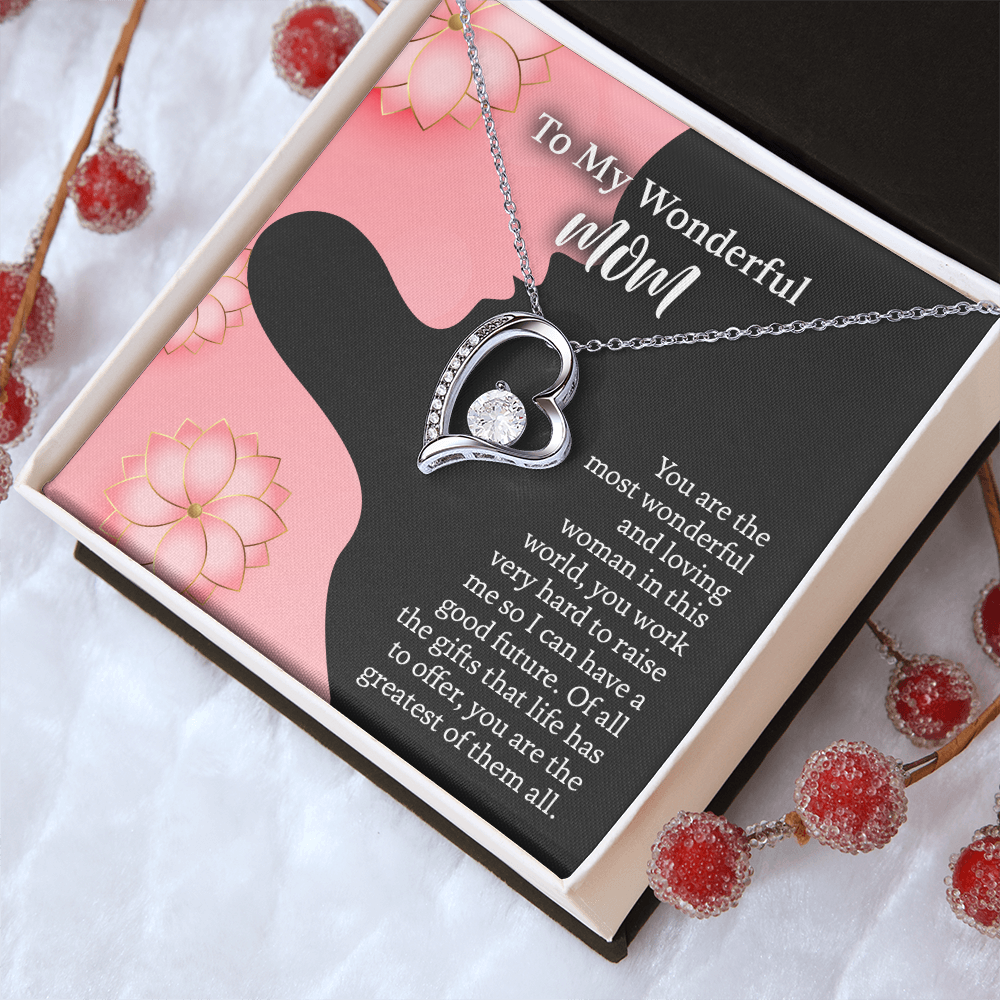 To My Wonderful Mom Necklace, Mothers Day Gift for Mom, Thoughtful Present from Son, Mom Necklace From daughter