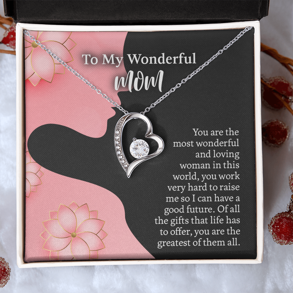 To My Wonderful Mom Necklace, Mothers Day Gift for Mom, Thoughtful Present from Son, Mom Necklace From daughter
