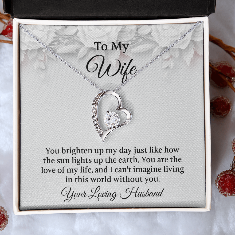 To My Wife Forever Love Necklace, Wife Jewelry, Necklace for Wife, Anniversary Gift for Wife, Wife Birthday Gift