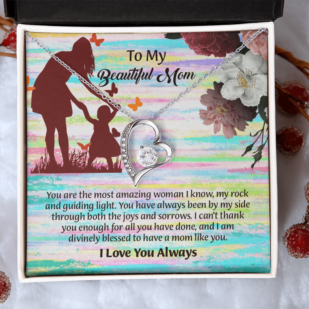To My Beautiful Mom Necklace, Mothers Day Gift To Mom, Thoughtful Present from Son, Mom Necklace From daughter