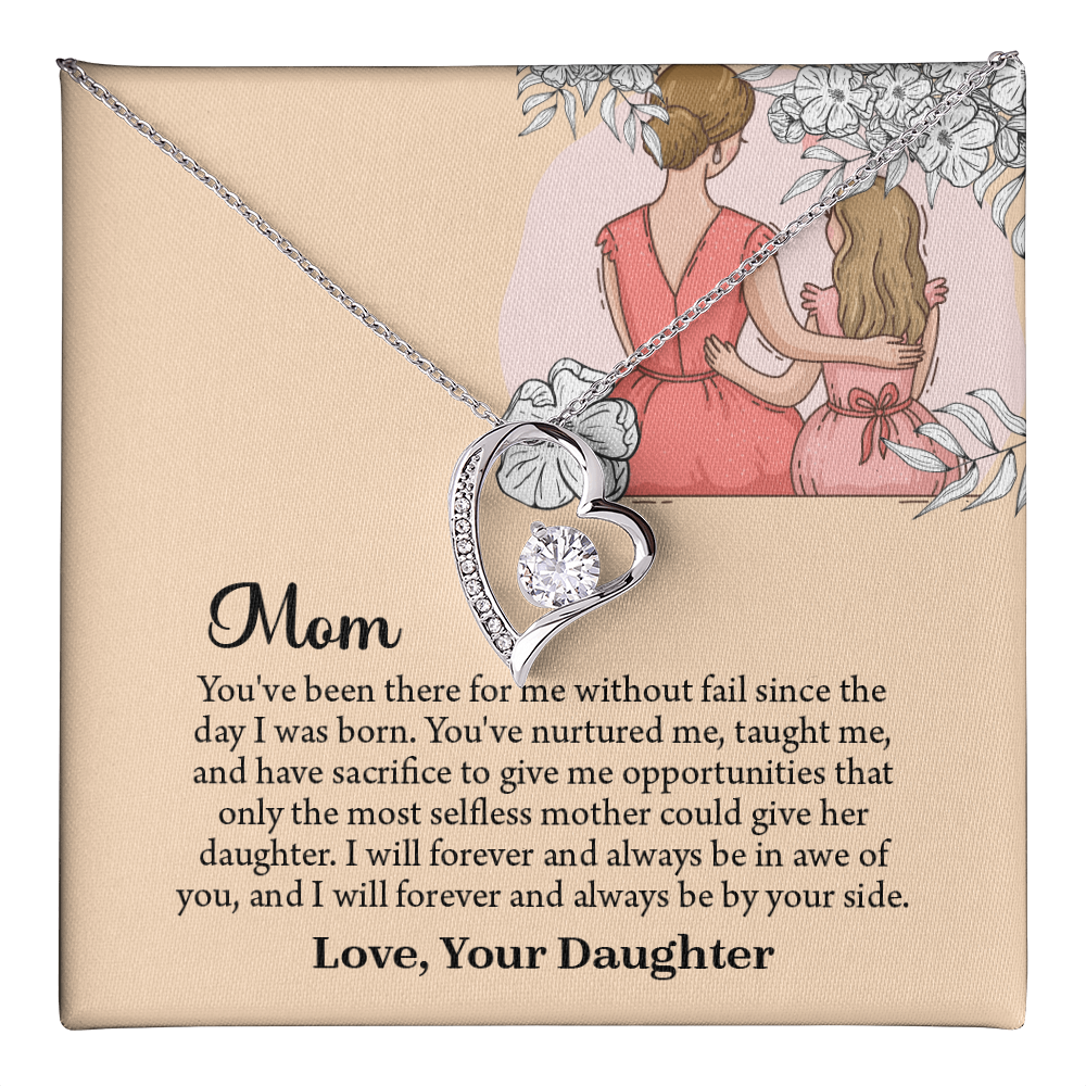 Mom Necklace, Mom Birthday Gift from Daughter, Mothers Day Necklace, Message Card Jewelry For Mom
