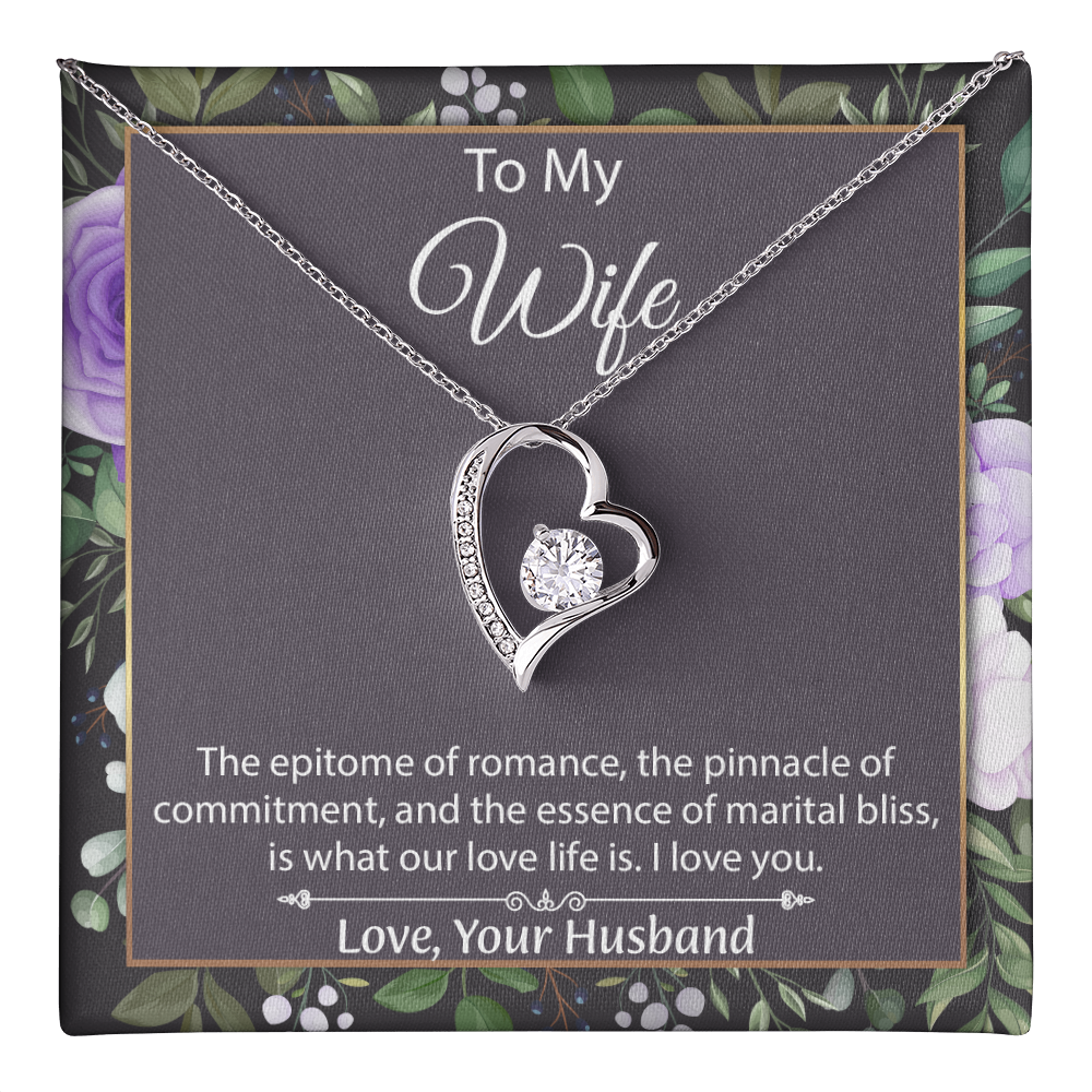To My Wife Forever Love Necklace, Wife Sentimental Gift, Anniversary Gift For Wife, Wife Birthday Gift, Necklace For Wife