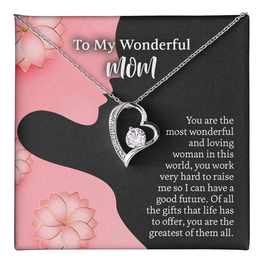 To My Wonderful Mom Necklace, Mothers Day Gift for Mom, Thoughtful Present from Son, Mom Necklace From daughter