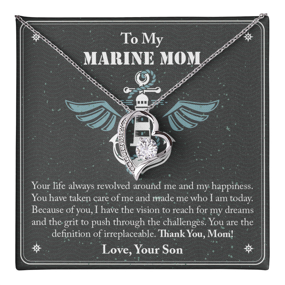 To My Marine Mom Forever Love Necklace, Military Mom Necklace, Gift For Mom Necklace, Marine Mom Gifts, Army Mom, Marine Necklace