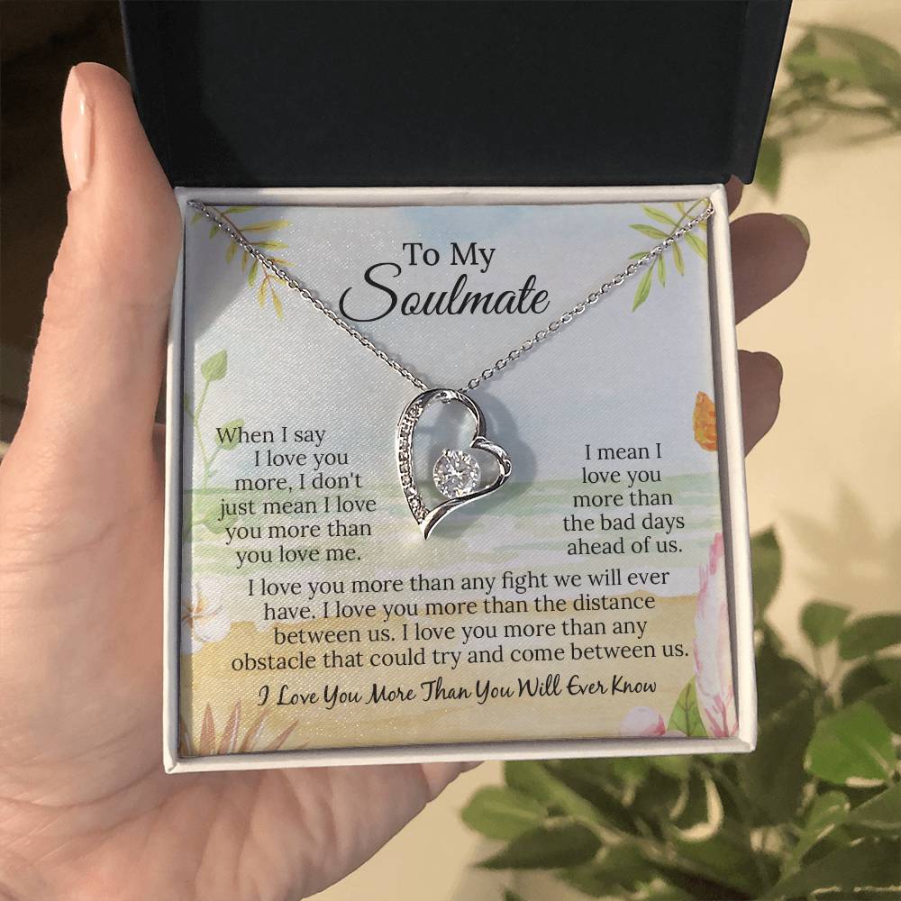 UNIDAZE To My Soulmate Necklace, Soulmate Gift, Soulmate Necklace, Gift For Her, Fiancée Gift, Anniversary Necklace, Gift for Wife ShineOn Fulfillment C30025TG C30025TR lx-C30025 PB23-WOOD PT-781 TNM-1 USER-188348