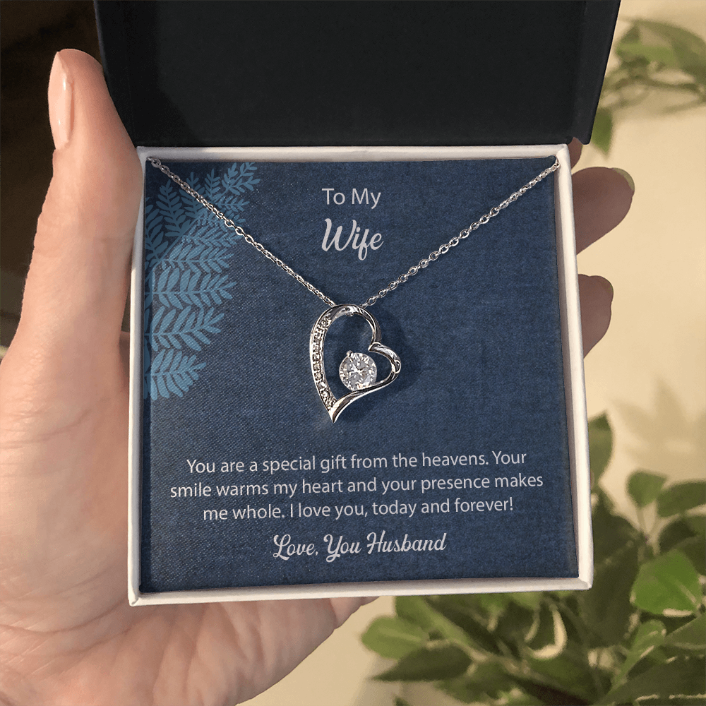 To My Wife Forever Love Necklace, Jewelry For Wife, Anniversary Gift For Wife, Wife Birthday Gift, Necklace For Wife