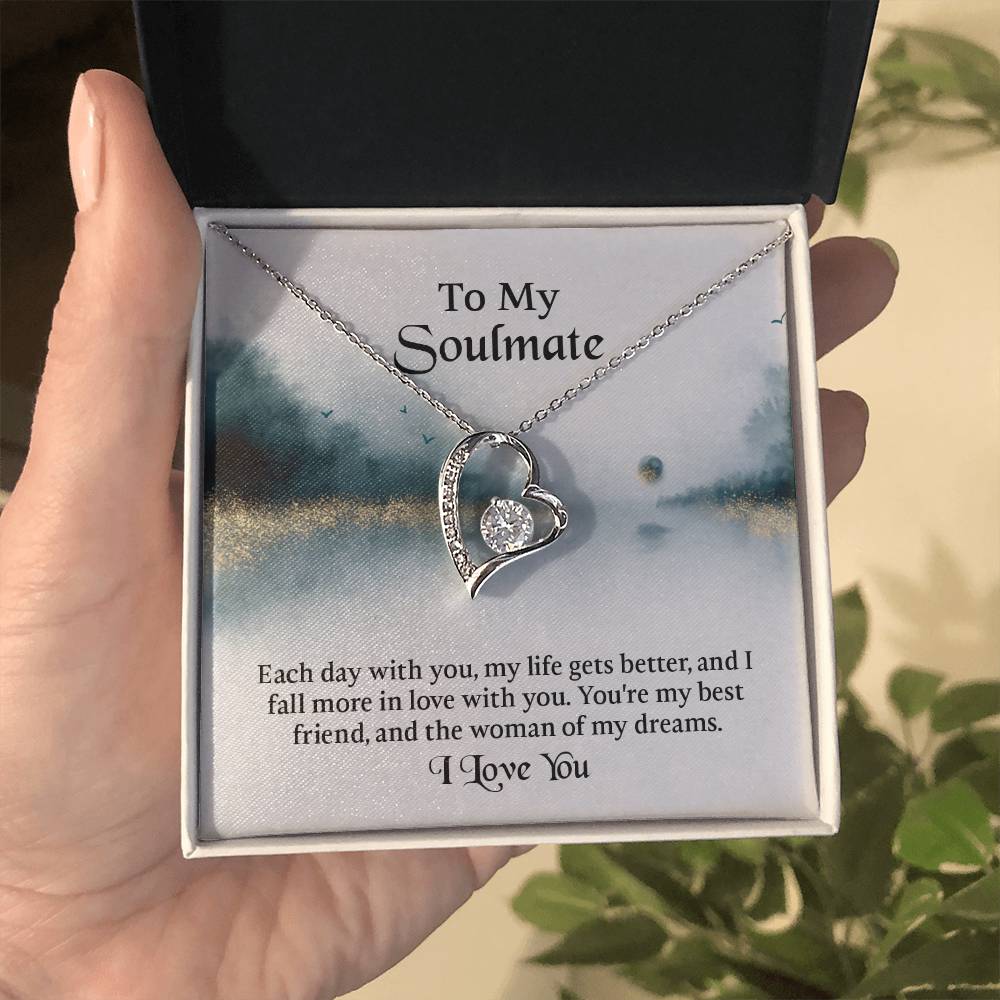 UNIDAZE To My Soulmate Necklace Gift for Her, Soulmate Jewelry for Wife, Birthday Gifts from Husband, Soulmate Gift ShineOn Fulfillment C30025TG C30025TR lx-C30025 PB23-WOOD PT-781 TNM-1 USER-188348