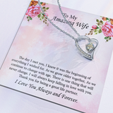 To My Amazing Wife Forever Love Necklace, Wife Jewelry, Anniversary Gift for Wife, Wife Birthday Gift, Necklace for Wife