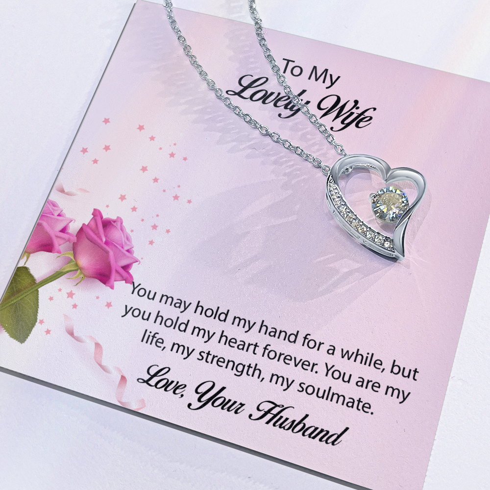 To My lovely Wife Forever Love Necklace, Wife Jewelry, Necklace For Wife, Anniversary Gift For Wife, Wife Birthday Gift, Mothers Day Gift for Wife