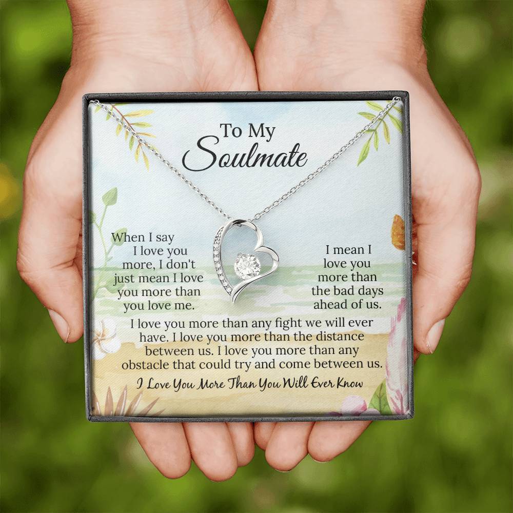 UNIDAZE To My Soulmate Necklace, Soulmate Gift, Soulmate Necklace, Gift For Her, Fiancée Gift, Anniversary Necklace, Gift for Wife ShineOn Fulfillment C30025TG C30025TR lx-C30025 PB23-WOOD PT-781 TNM-1 USER-188348