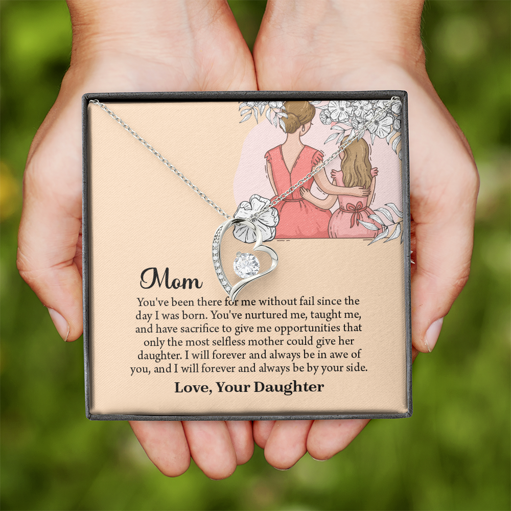 Mom Necklace, Mom Birthday Gift from Daughter, Mothers Day Necklace, Message Card Jewelry For Mom