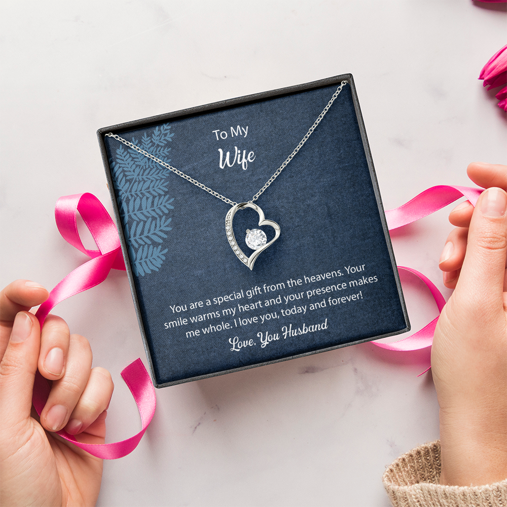 To My Wife Forever Love Necklace, Jewelry For Wife, Anniversary Gift For Wife, Wife Birthday Gift, Necklace For Wife