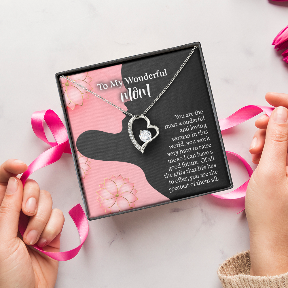To My Wonderful Mom Necklace, Mothers Day Gift for Mom, Thoughtful Present from Son, Mom Necklace From daughter