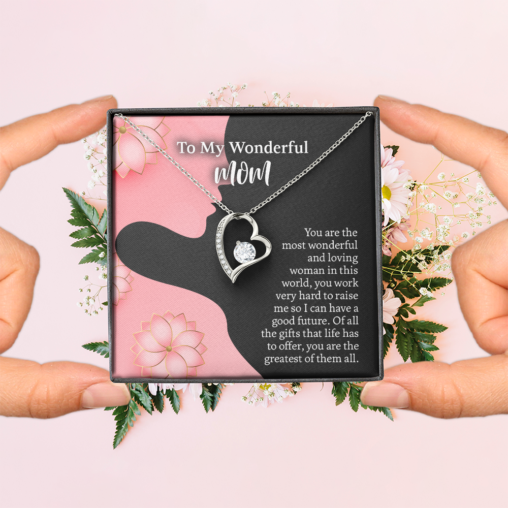 To My Wonderful Mom Necklace, Mothers Day Gift for Mom, Thoughtful Present from Son, Mom Necklace From daughter