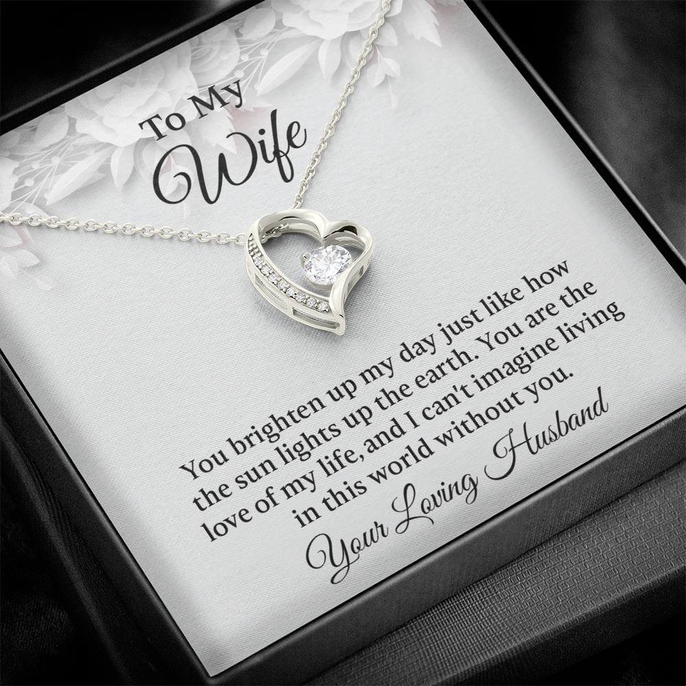 To My Wife Forever Love Necklace, Wife Jewelry, Necklace for Wife, Anniversary Gift for Wife, Wife Birthday Gift