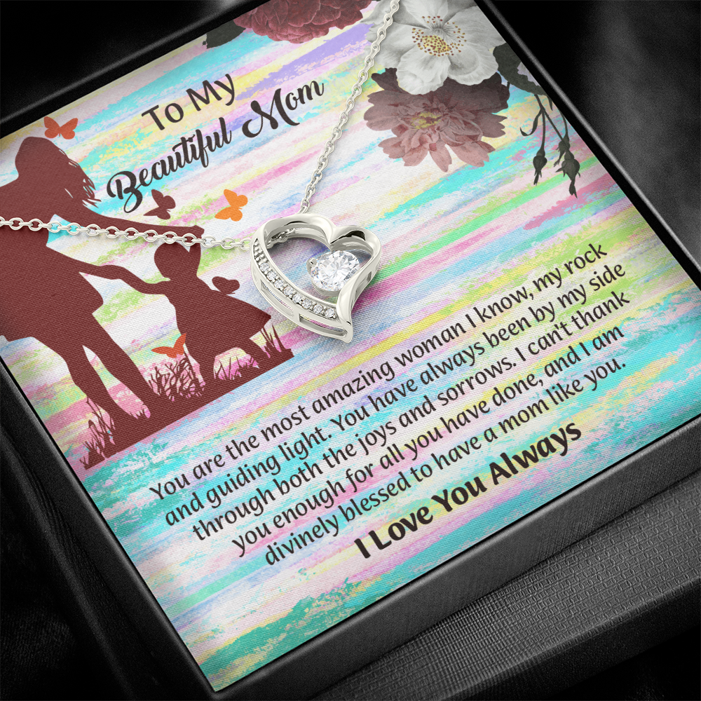 To My Beautiful Mom Necklace, Mothers Day Gift To Mom, Thoughtful Present from Son, Mom Necklace From daughter