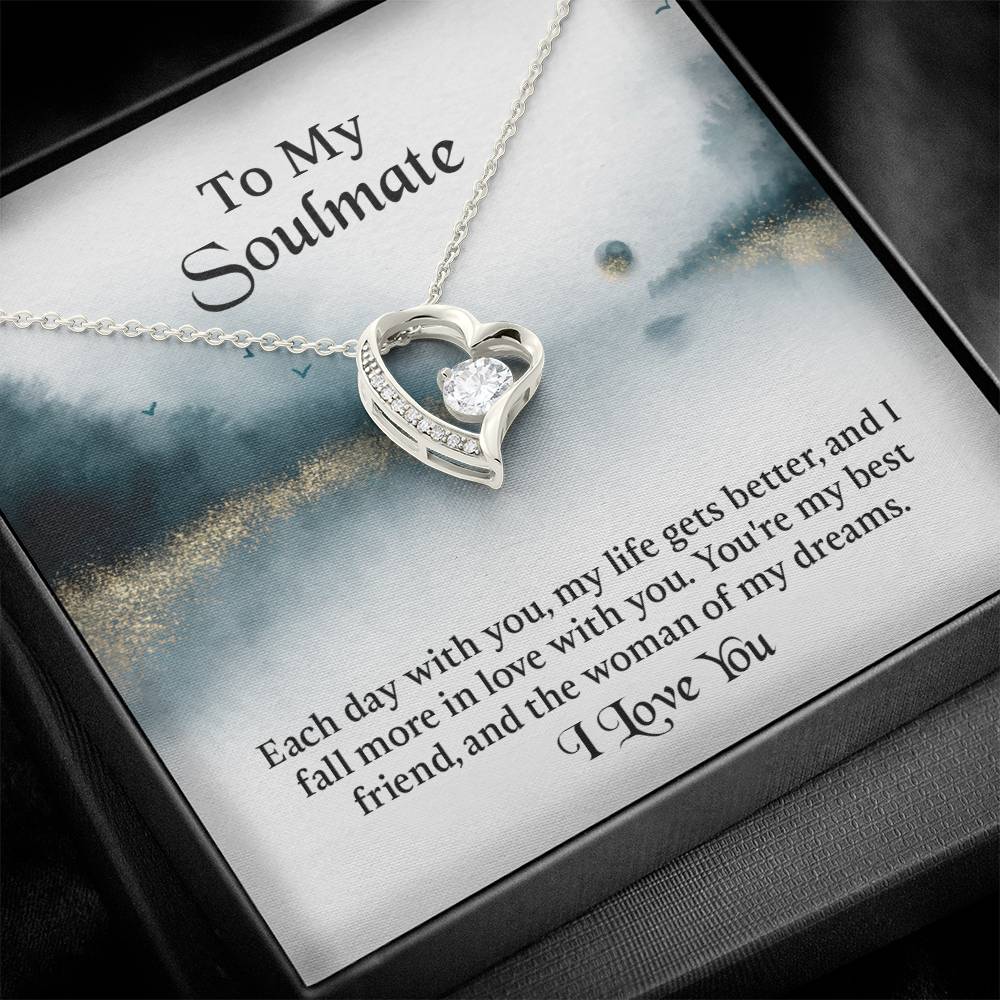 UNIDAZE To My Soulmate Necklace Gift for Her, Soulmate Jewelry for Wife, Birthday Gifts from Husband, Soulmate Gift ShineOn Fulfillment C30025TG C30025TR lx-C30025 PB23-WOOD PT-781 TNM-1 USER-188348