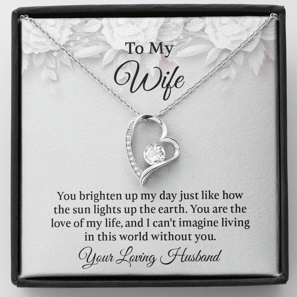 To My Wife Forever Love Necklace, Wife Jewelry, Necklace for Wife, Anniversary Gift for Wife, Wife Birthday Gift