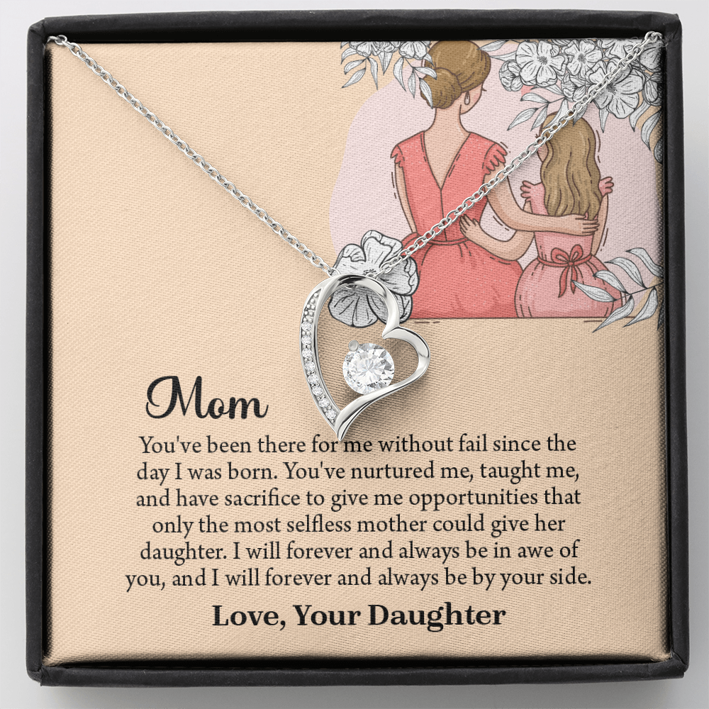 Mom Necklace, Mom Birthday Gift from Daughter, Mothers Day Necklace, Message Card Jewelry For Mom