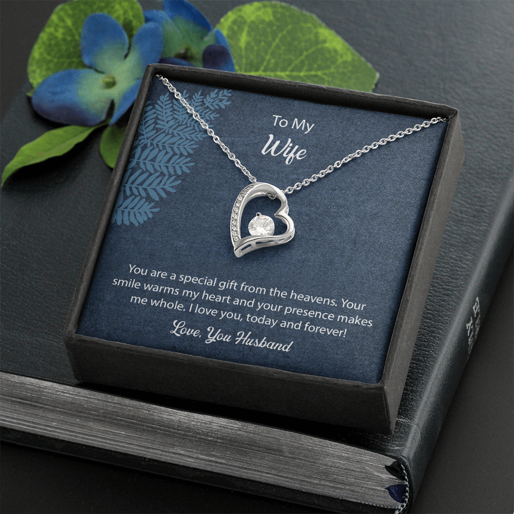 To My Wife Forever Love Necklace, Jewelry For Wife, Anniversary Gift For Wife, Wife Birthday Gift, Necklace For Wife