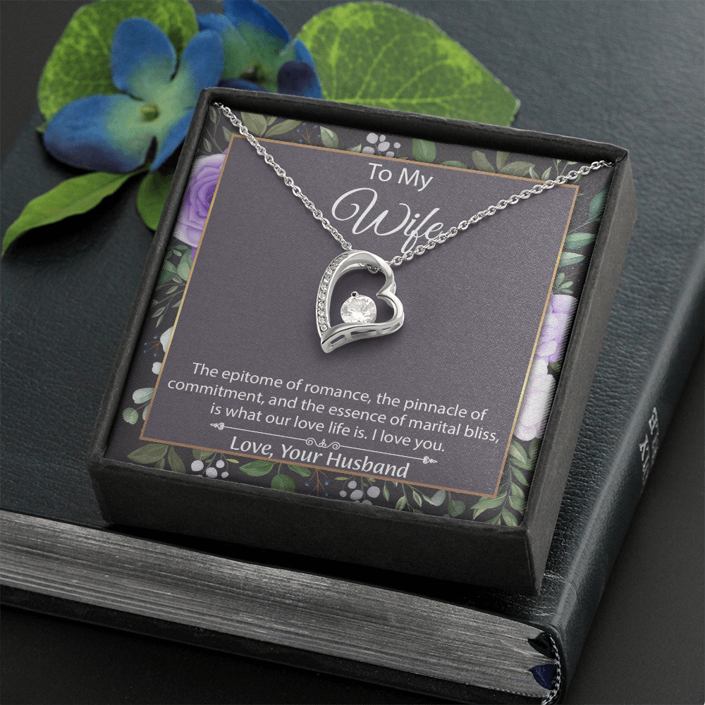 To My Wife Forever Love Necklace, Wife Sentimental Gift, Anniversary Gift For Wife, Wife Birthday Gift, Necklace For Wife