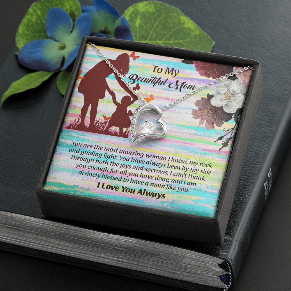 To My Beautiful Mom Necklace, Mothers Day Gift To Mom, Thoughtful Present from Son, Mom Necklace From daughter