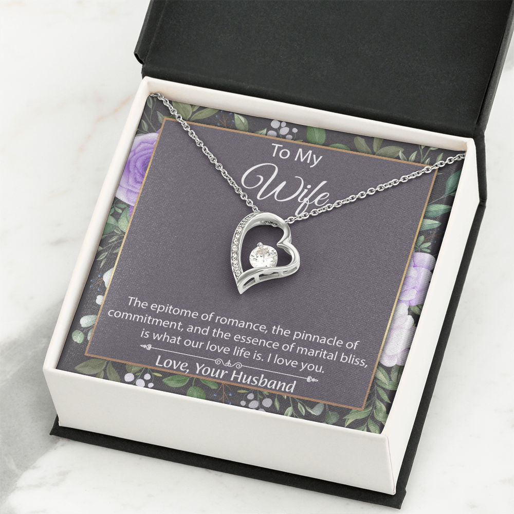 To My Wife Forever Love Necklace, Wife Sentimental Gift, Anniversary Gift For Wife, Wife Birthday Gift, Necklace For Wife