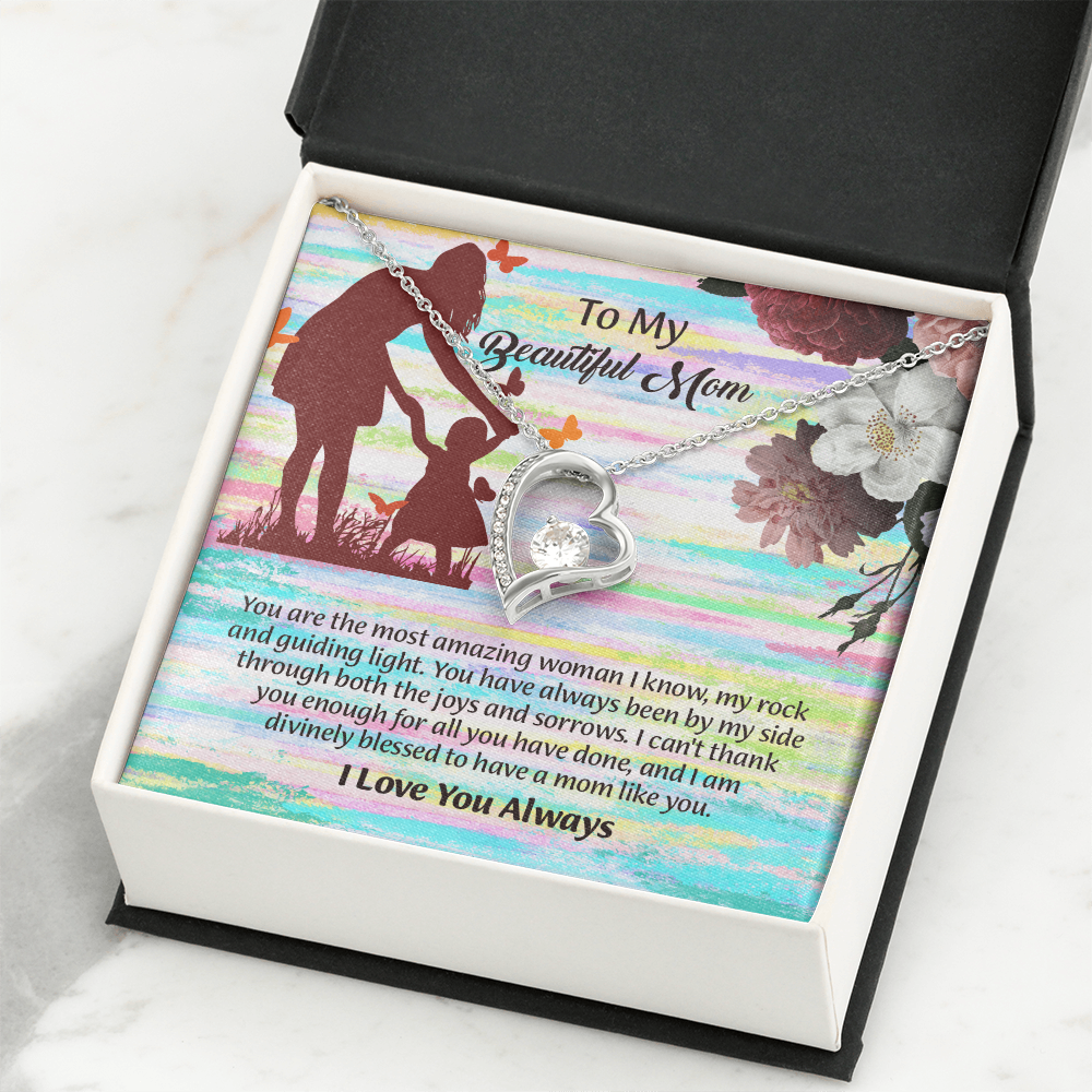To My Beautiful Mom Necklace, Mothers Day Gift To Mom, Thoughtful Present from Son, Mom Necklace From daughter