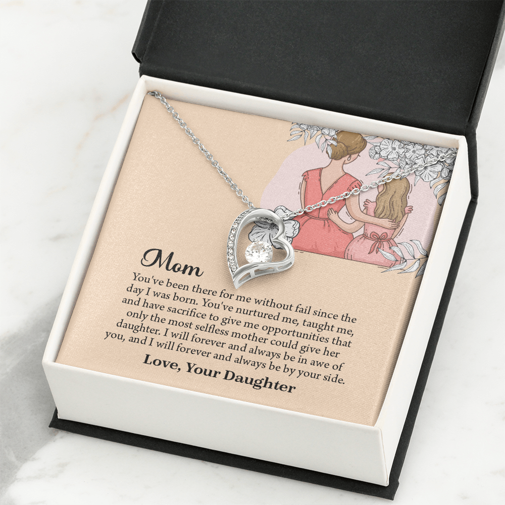 Mom Necklace, Mom Birthday Gift from Daughter, Mothers Day Necklace, Message Card Jewelry For Mom
