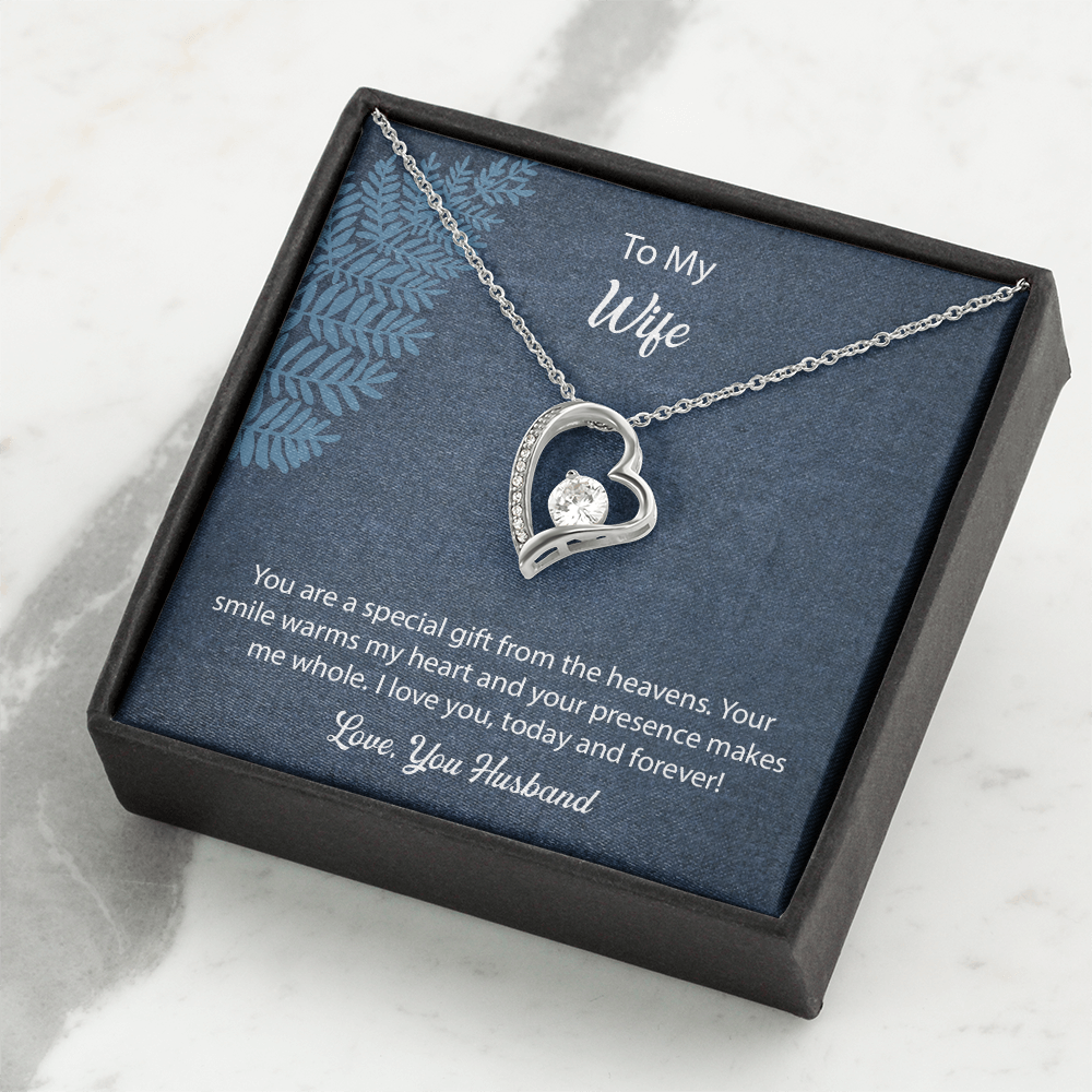 To My Wife Forever Love Necklace, Jewelry For Wife, Anniversary Gift For Wife, Wife Birthday Gift, Necklace For Wife