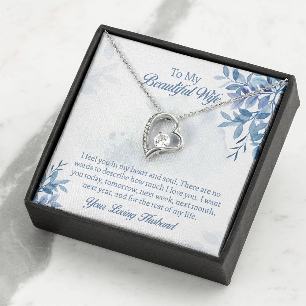 Forever Love Necklace for Wife, Necklace Gift From Husband, Romantic Anniversary gift for Wife, Wife Birthday Gift