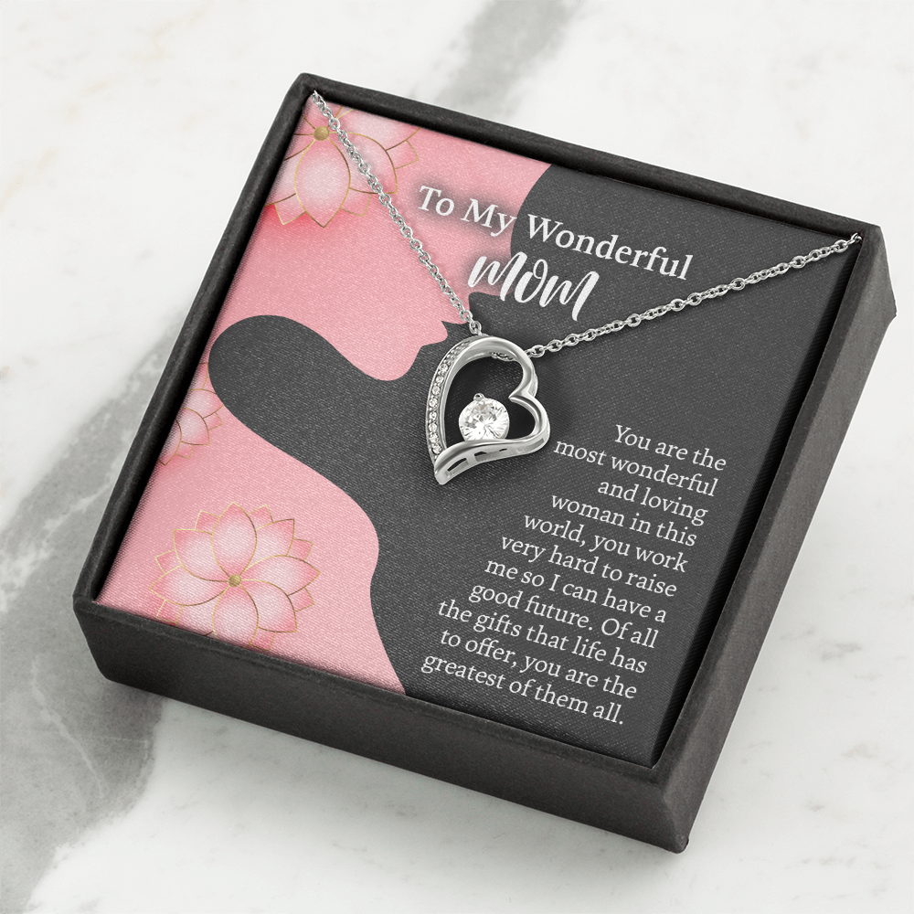To My Wonderful Mom Necklace, Mothers Day Gift for Mom, Thoughtful Present from Son, Mom Necklace From daughter