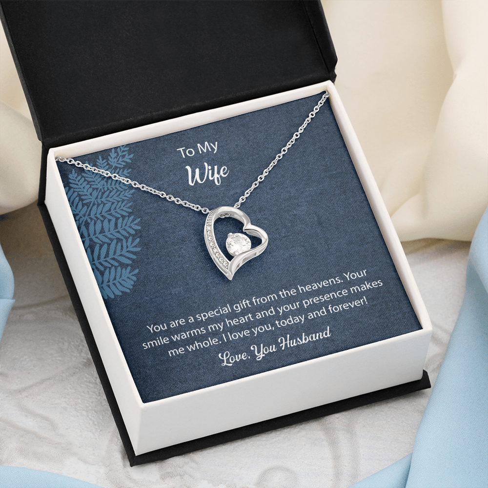 To My Wife Forever Love Necklace, Jewelry For Wife, Anniversary Gift For Wife, Wife Birthday Gift, Necklace For Wife